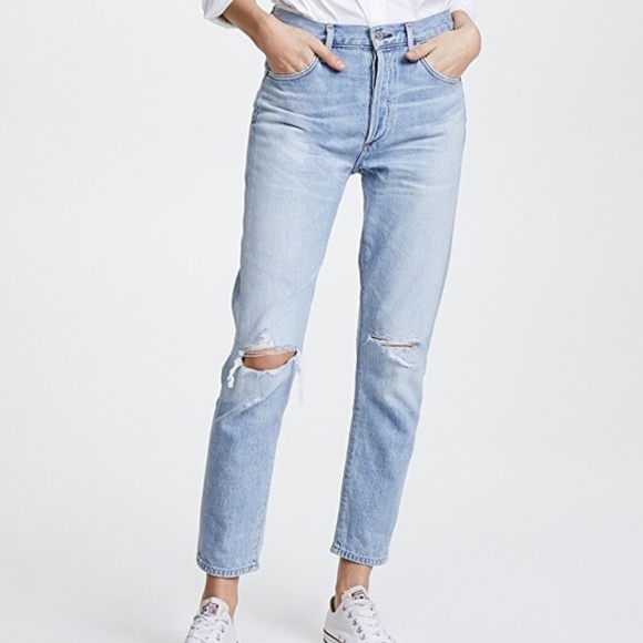 Citizens of Humanity Denim - Citizens of Humanity Liya High Rise Jeans in Torn